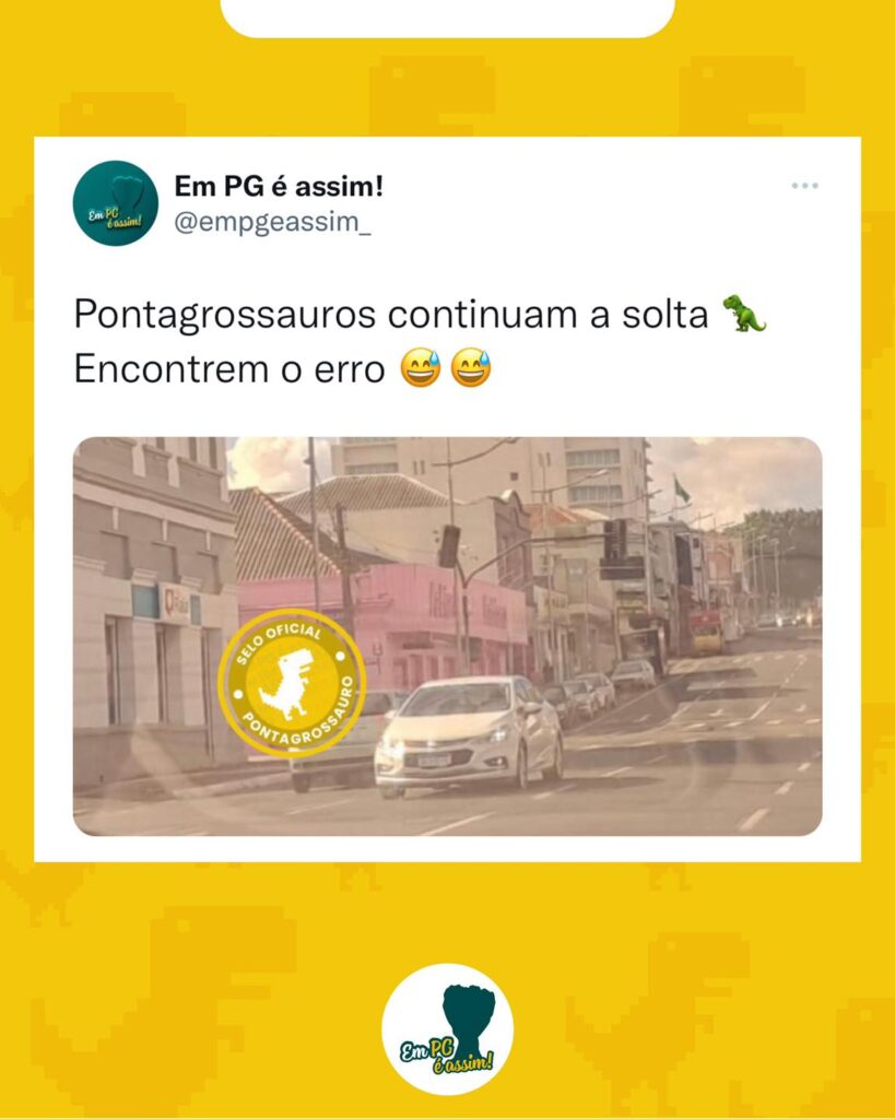 pontagrossauro a solta, encontre o erro