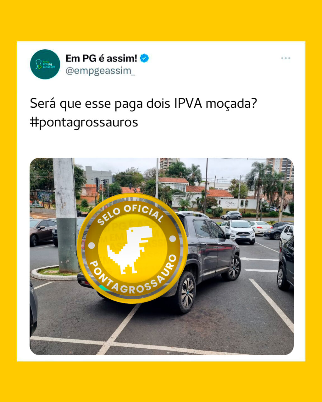 Será que esse paga dois IPVA moçada?