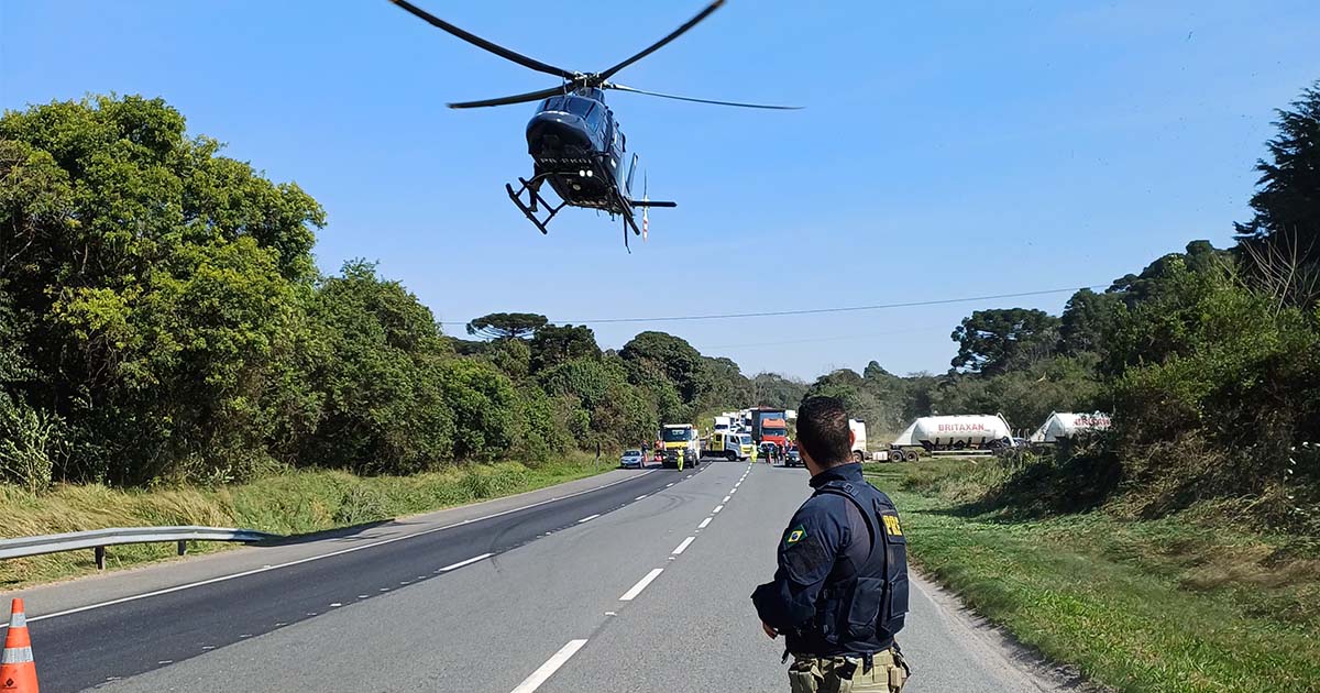 PRF transporta condutor gravemente ferido na BR-277