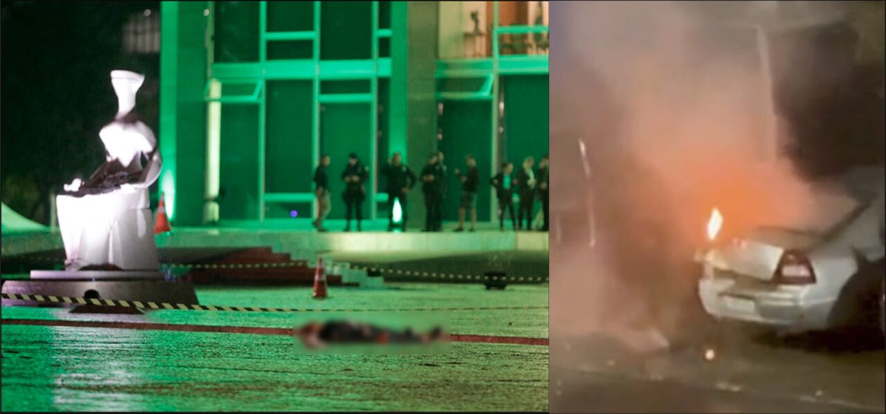 Homem tenta invadir STF com explosivos e morre na Praça dos Três Poderes