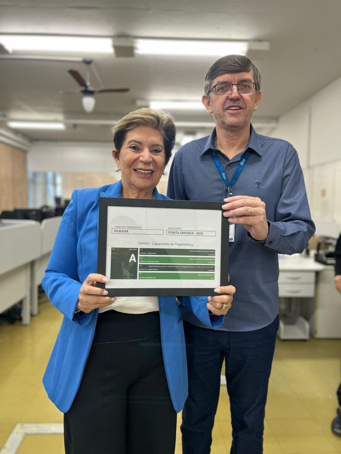 Ponta Grossa consquista Nota A do Tesouro Nacional pelo 5º ano consecutivo