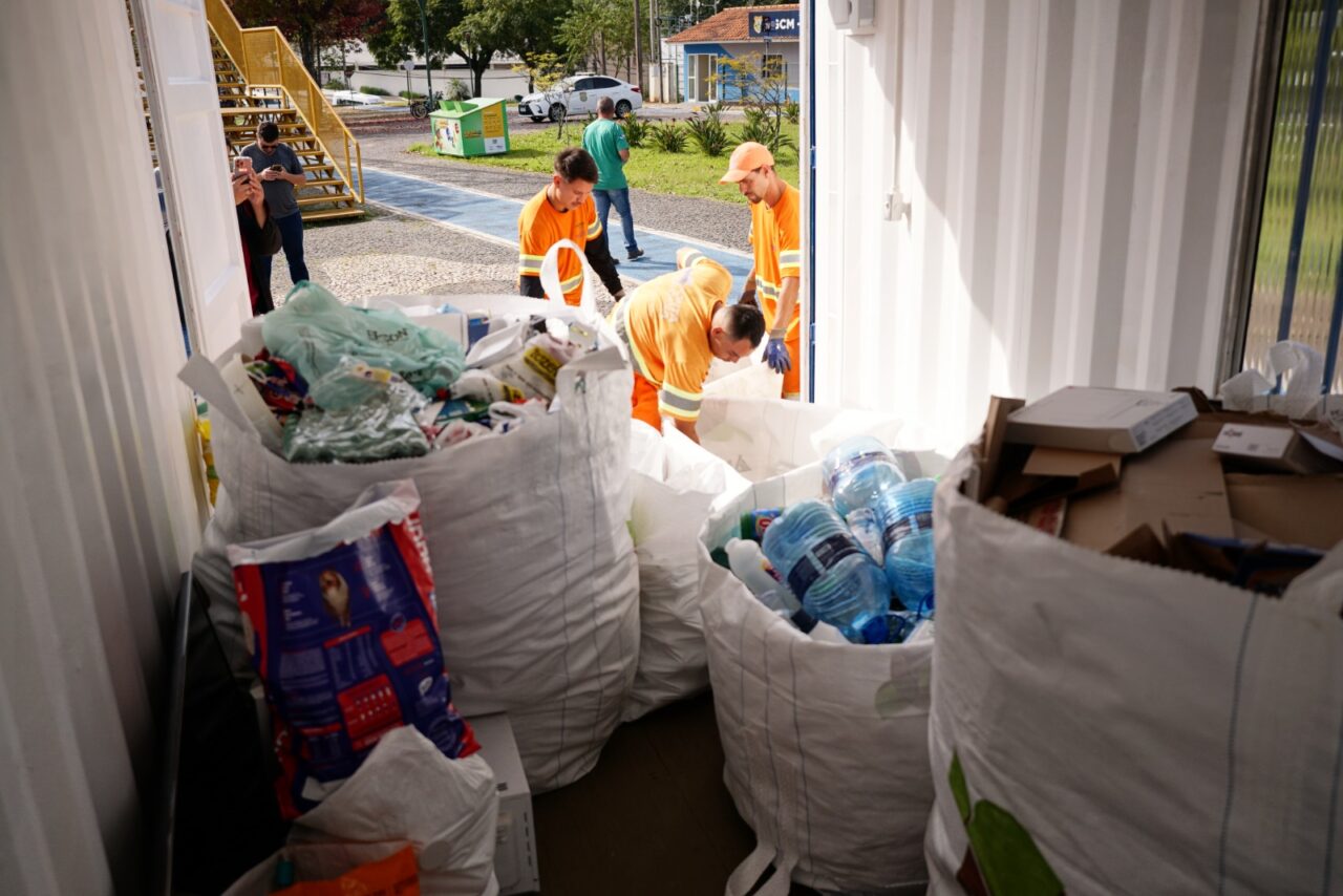 Mais de 800 kg de recicláveis já foram coletados em menos de um mês pelo Recicla PG