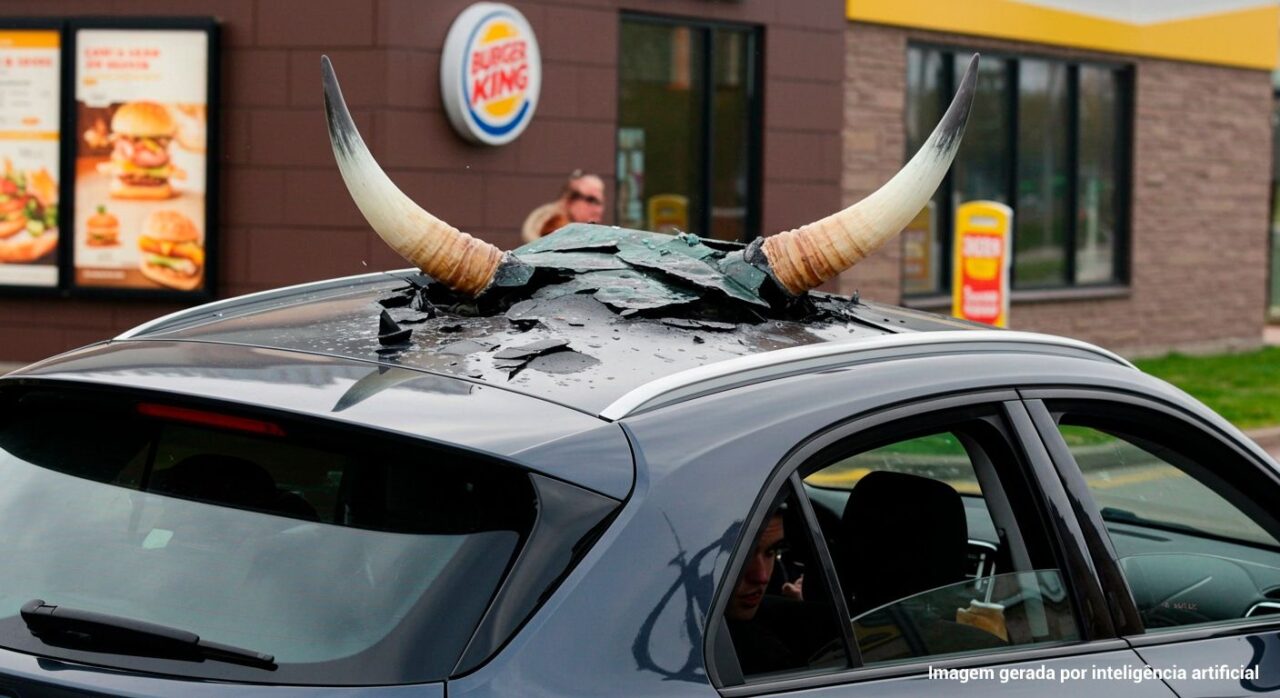 O chifre veio? Pelo menos o lanche é grátis no drive do BK; veja as regras