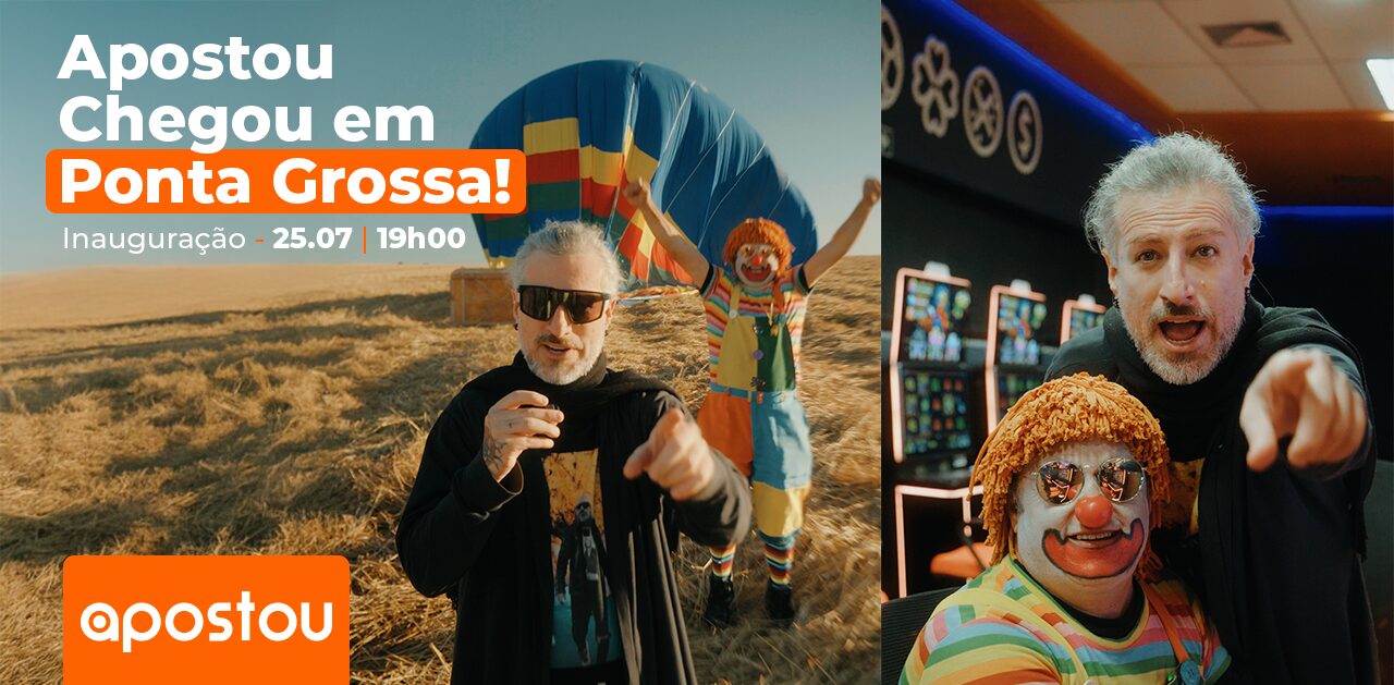 Aposta nas Alturas: Galã do Amor e Palhaço Pop estrelam ação especial que marca chegada da Apostou PG
