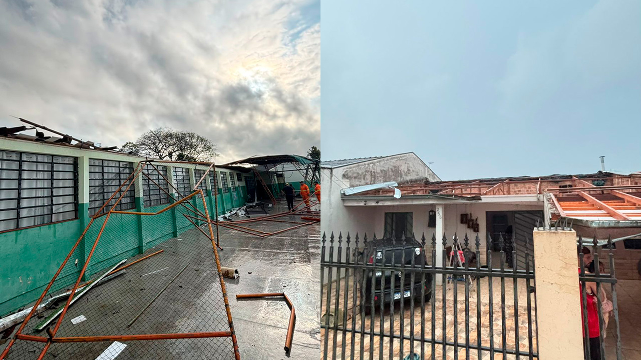 Ventos de mais de 80 km/h causam estragos em Ponta Grossa